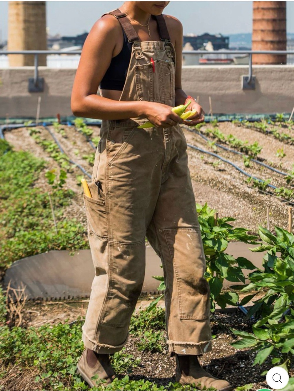 Classic Khaki Women's Work Overalls - Relaxed Fit